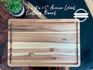 
            
                Load image into Gallery viewer, 12 x 18” Acacia Wood Cutting Board
            
        