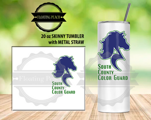 South County Band - 20oz Skinny Tumbler with Metal Straw