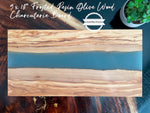 9 x 18” Frosted Resin Olive wood Charcuterie Board