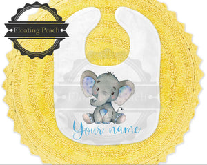 Baby Bib Elephant | Floating Peach Gifts