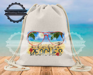 
            
                Load image into Gallery viewer, Drawstring Aloha Beaches | Floating Peach Gifts
            
        