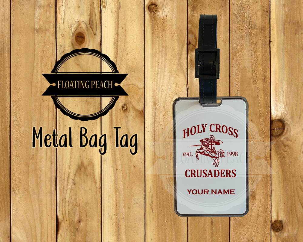 Holy Cross Academy Crusaders - Metal Bag Tag