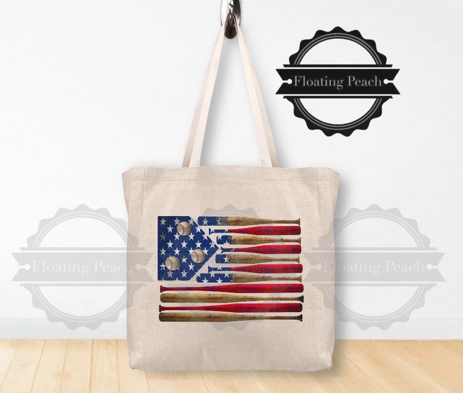 Shopping Bag Baseball Flag | Floating Peach Gifts