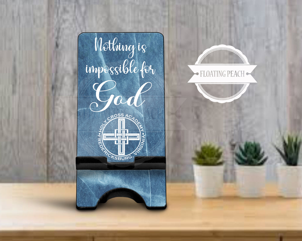 Holy Cross Academy - Phone Stand Holy Cross Logo & Theme