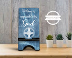 Holy Cross Academy - Phone Stand Holy Cross Logo & Theme