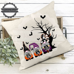 
            
                Load image into Gallery viewer, Three Spooky Halloween Gnomes Pillow Sham
            
        